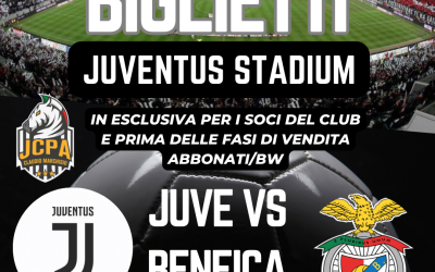 BIGLIETTI JUVENTUS VS BENFICA