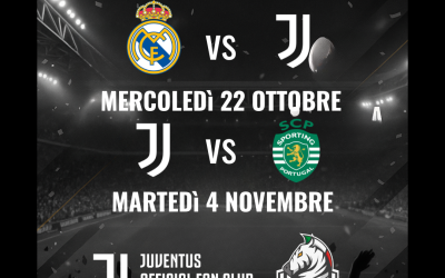 BIGLIETTI REAL MADRID VS JUVENTUS e JUVENTUS VS SPORTING