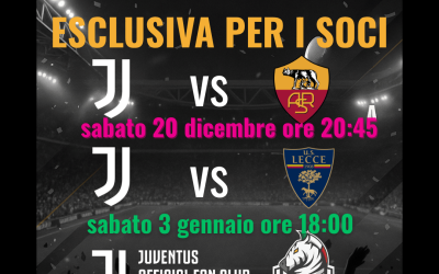 BIGLIETTI JUVENTUS VS ROMA E LECCE