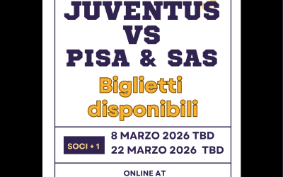 BIGLIETTI JUVENTUS PISA e SASSUOLO