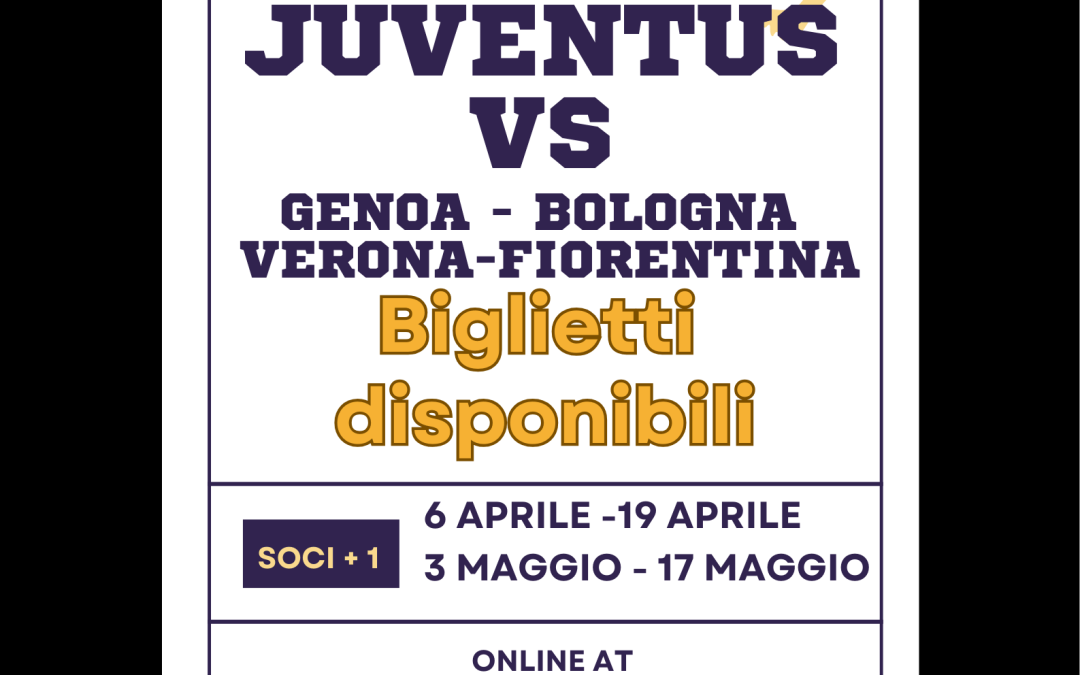 BIGLIETTI PROSSIME PARTITE